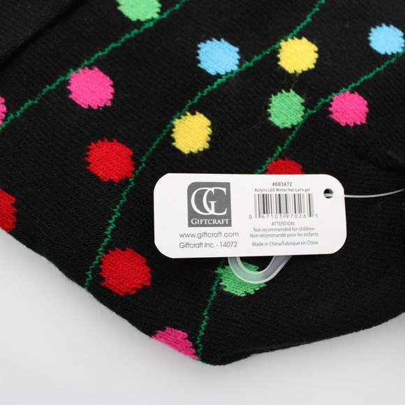 Light Up Holiday Knit Hat Beanie Lets Get Lit One Size NEW - Picture 3 of 3